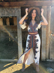 Sublimation Surplice Top and Matching Maxi Skirt